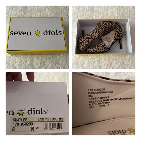 Seven Dials Exotic Leopard Print Shaylee Pump Sz 8 - Picture 7 of 7